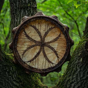 22&quot; Handcrafted Shaman Drum -Deer Hide Shaman Drum - Medicine Drum - Shamanic Music Instrument
