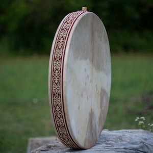 23&quot; Handmade Ocean Drum - Goat Hide  - Shaman Drum - Native Percussion Instrument