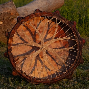 23&quot; Handcrafted Shaman Drum -Deer Hide Shaman Drum - Medicine Drum - Shamanic Music Instrument