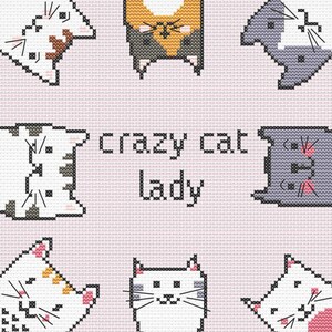 Crazy Cat Lady – Cross Stitch Pattern