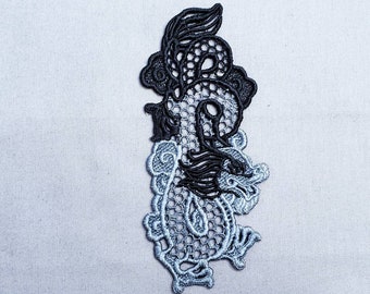 Dragon Bookmark - Embroidered Lace - Book Lover's Gift