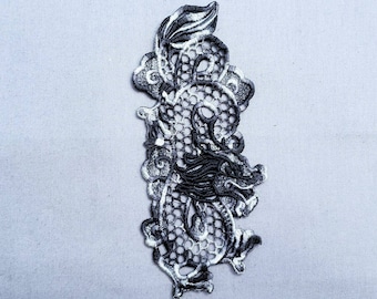 Dragon Lace Bookmark Machine Embroidered Free Standing Lace FSL