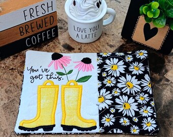 You've Got This Mug Rug  - Rectangle Coaster- Gift for Coffee Lovers