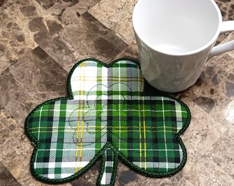 Shamrock Mug Rug - Gift for Coffee and Tea Lovers - St. Patrick's Day Coaster