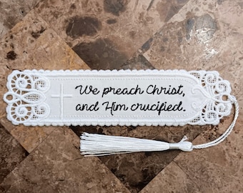 Christian Bookmark - We Preach Christ and Him Crucified