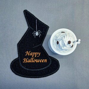 Witch&#39;s Hat Mug Rug - Perfect Coffee or Tea Lover&#39;s Gift