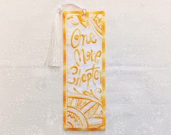 One More Chapter Bookmark Embroidered Free Standing Lace Book Lover's Gift