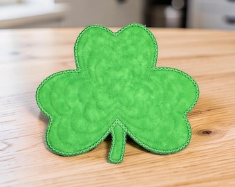 Shamrock Mug Rug: Quilted Coaster Gift - St. Patrick's Day