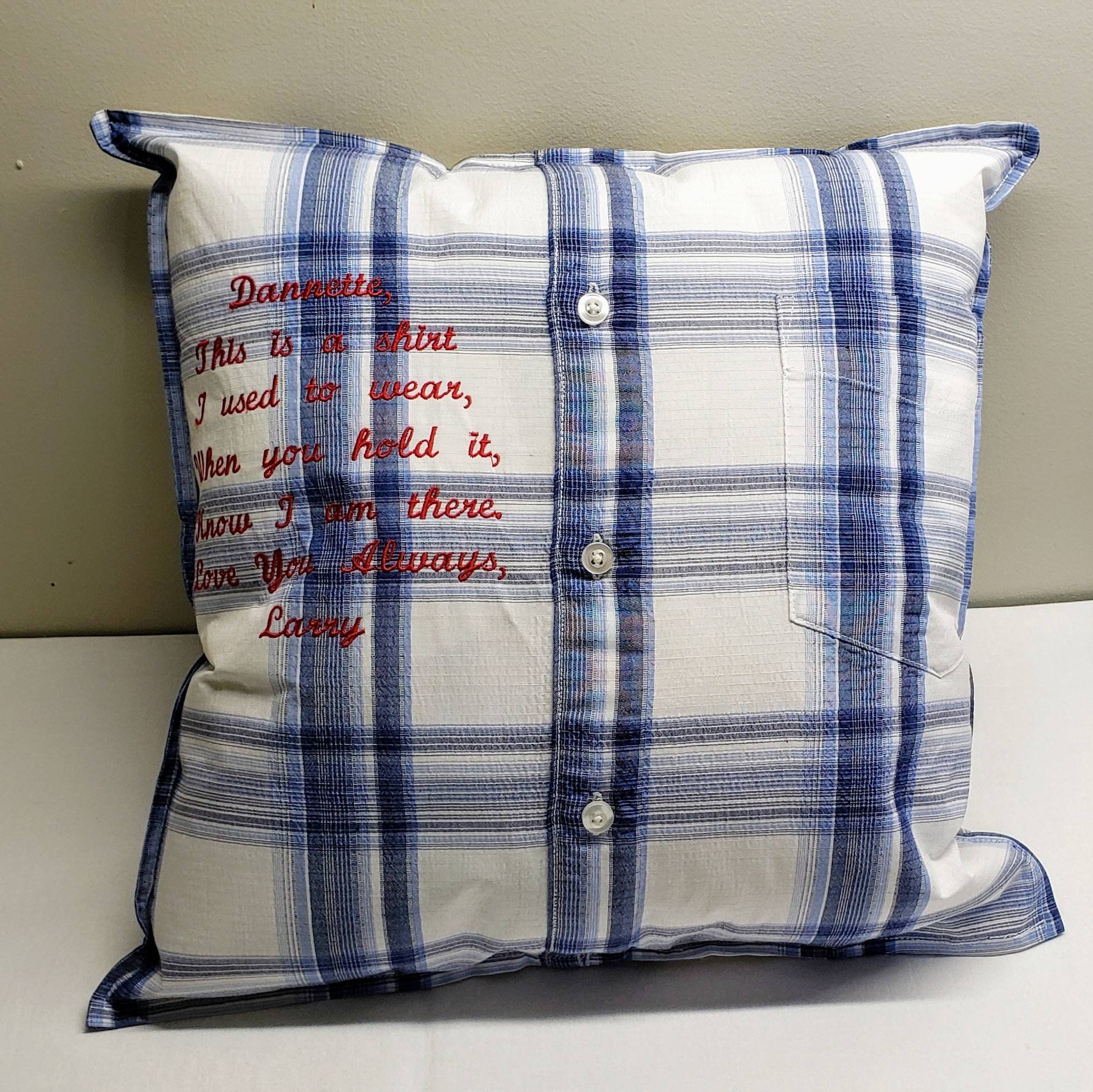 memory shirt pillow embroidery designs