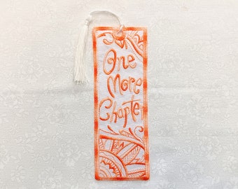 One More Chapter Bookmark - Embroidered Lace - Book Lover's Gift