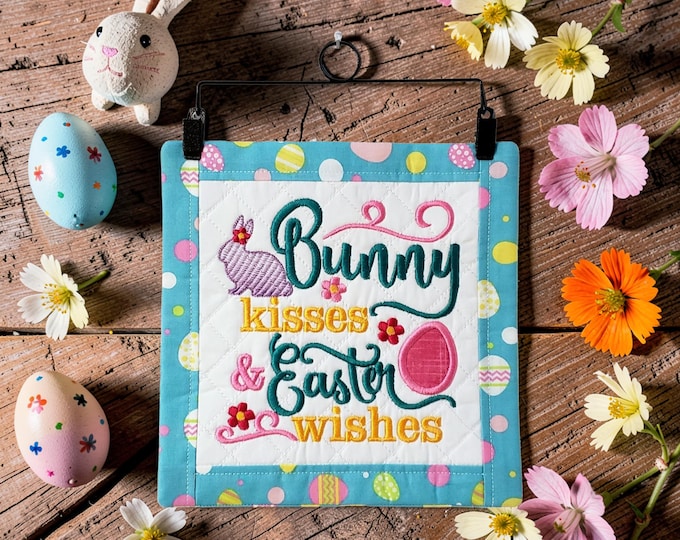 Featured listing image: Easter Wall Hanging - Bunny Kisses Easter Wishes