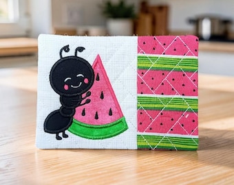 Summer Mug Rug - Quilted Coaster Gift