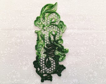 Dragon Bookmark - Embroidered Lace - Book Lover's Gift