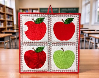 Apple Wall Hanging or Table Topper - Personalized Teacher Gift
