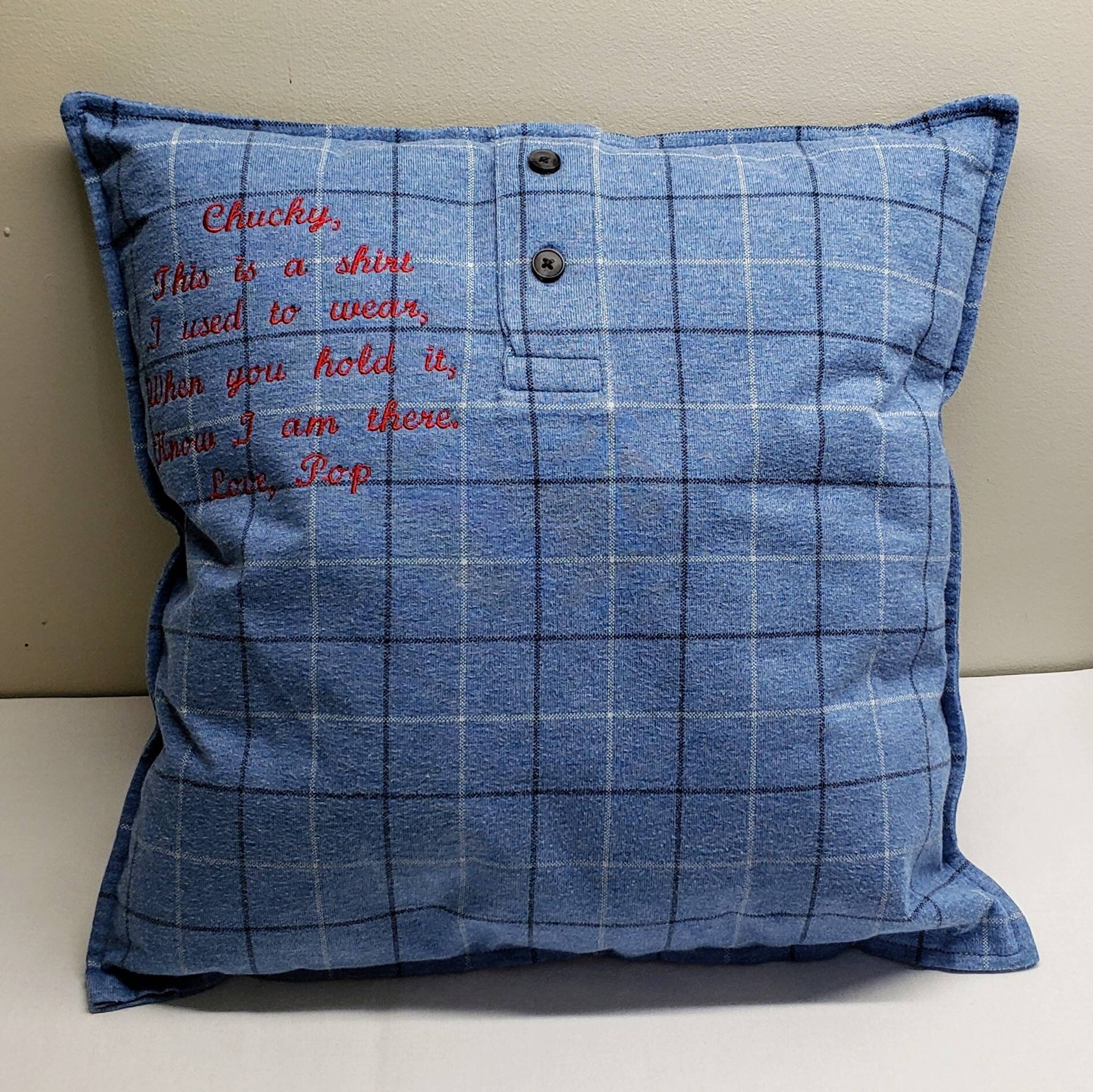 memory pillows made from clothing
