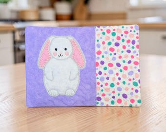 Posavasos de Pascua bordado con conejito de Pascua de fieltro - Regalo de posavasos acolchado