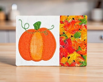 Pumpkin Mug Rug: Quilted Coaster Gift
