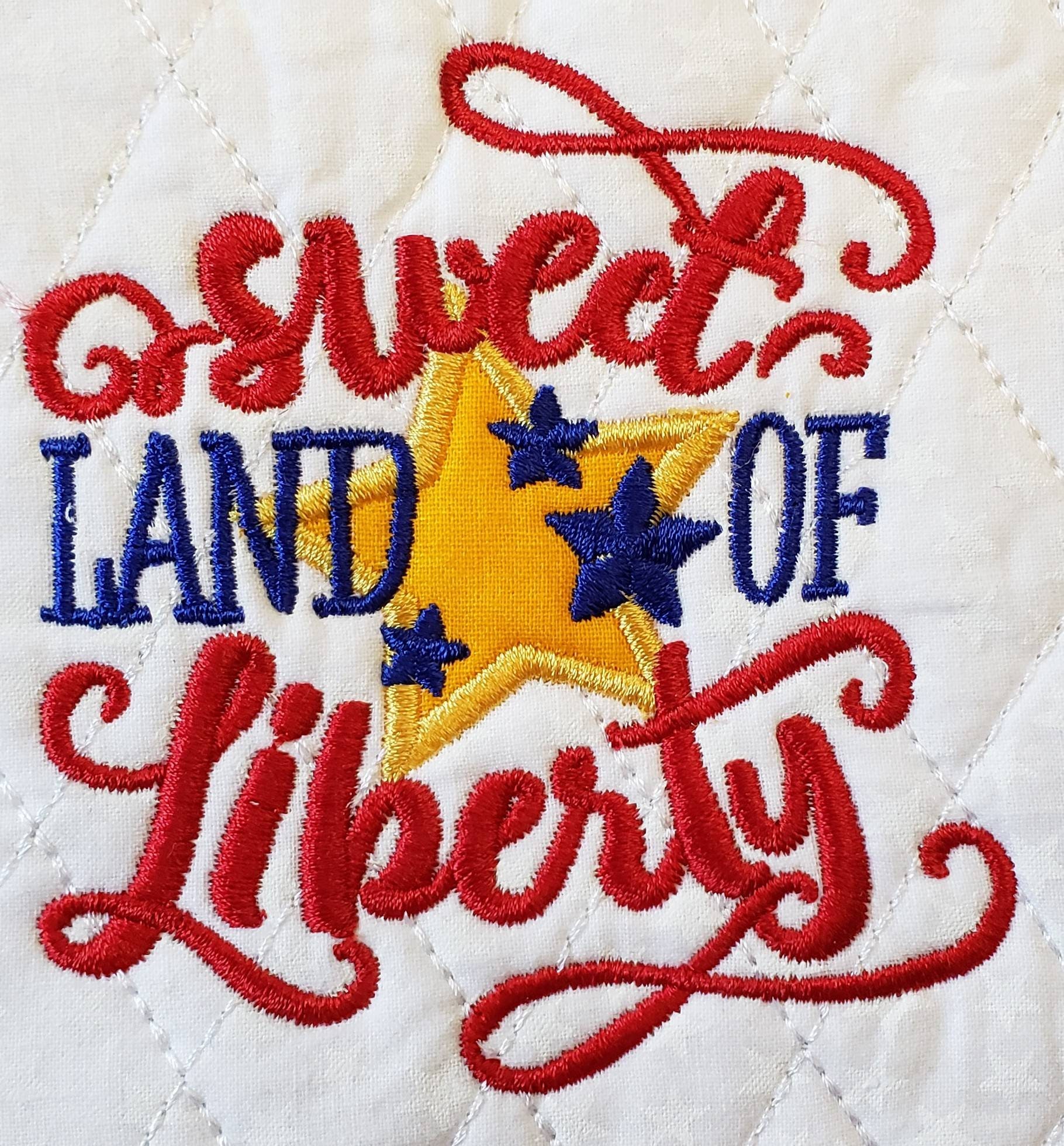 Patriotic Mug Rug 4th of July Mug Rug Embroidered Quilted Etsy