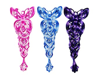 Butterfly Bookmark: Embroidered Free Standing Lace