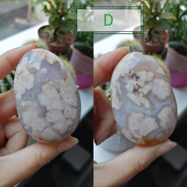 crystal tumblestone cherry agate natural crystals natural cherry agate Flower agate palmstone healing crystal polished flower agate