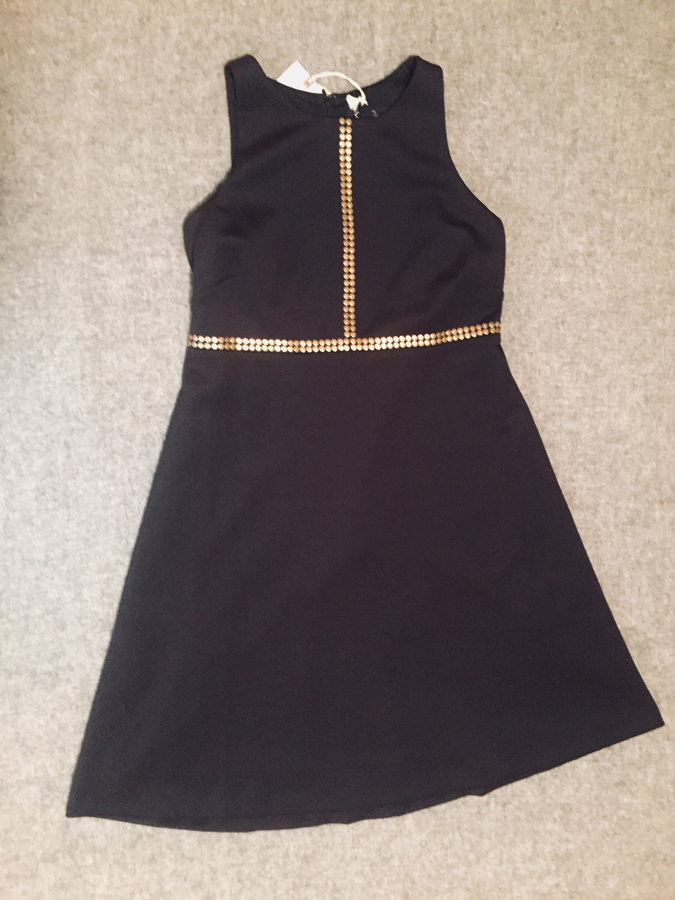 SALE Little Black Dress With Gold Studs 