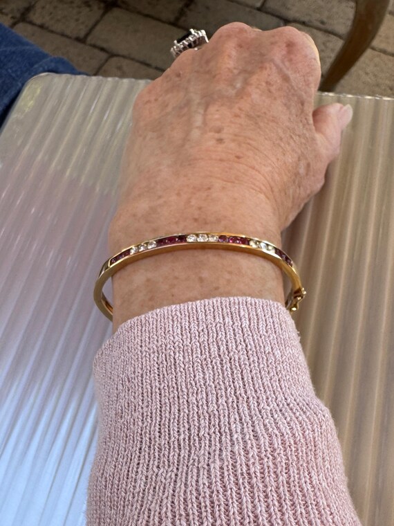 Bangle Bracelet With Diamonds and Rubies - image 5