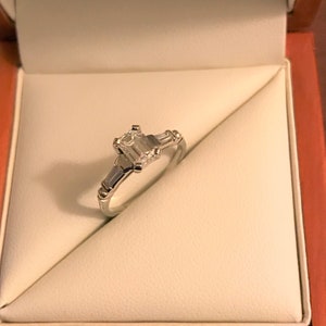 Emerald Cut Diamond Engagement Ring