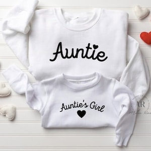 matching auntie and niece sweatshirts, aunties bestie sweatshirt, auntie sweatshirt, auntie shirt, aunt and niece shirt, collar sweatshirt,