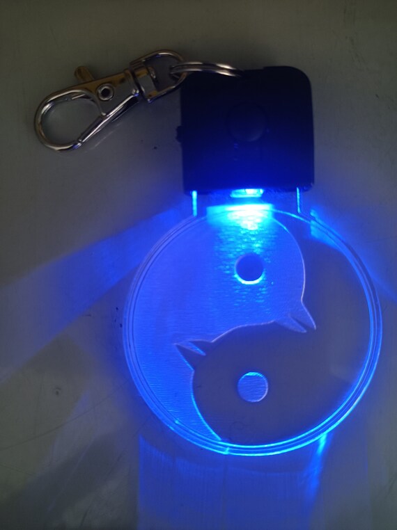Happyyami 2 portachiavi a forma di pinguino, con luce a LED, in metallo, con suono luminoso, accessorio per la famiglia, amici e pinguini, coppia amante, colore: nero