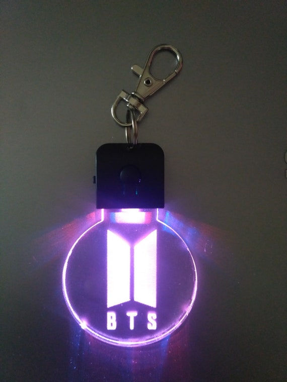 Buy LED Luminous Key Ring Engraving of the BTS Logo, Korean K-pop Music,  Gift Idea for Birthday or Gadget for K-pop Fans Online in India 