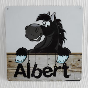 Personalized Horse Stable Door Name Plate - 30cm X 10cm Custom Sign, Made In UK 1 thumbnail image