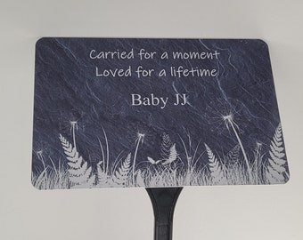 Personalised Baby Memorial Plaque: Infant Loss Remembrance with stake