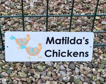 Personalised Chicken house sign, Hen coop plaque with name, cluckingham palace gift
