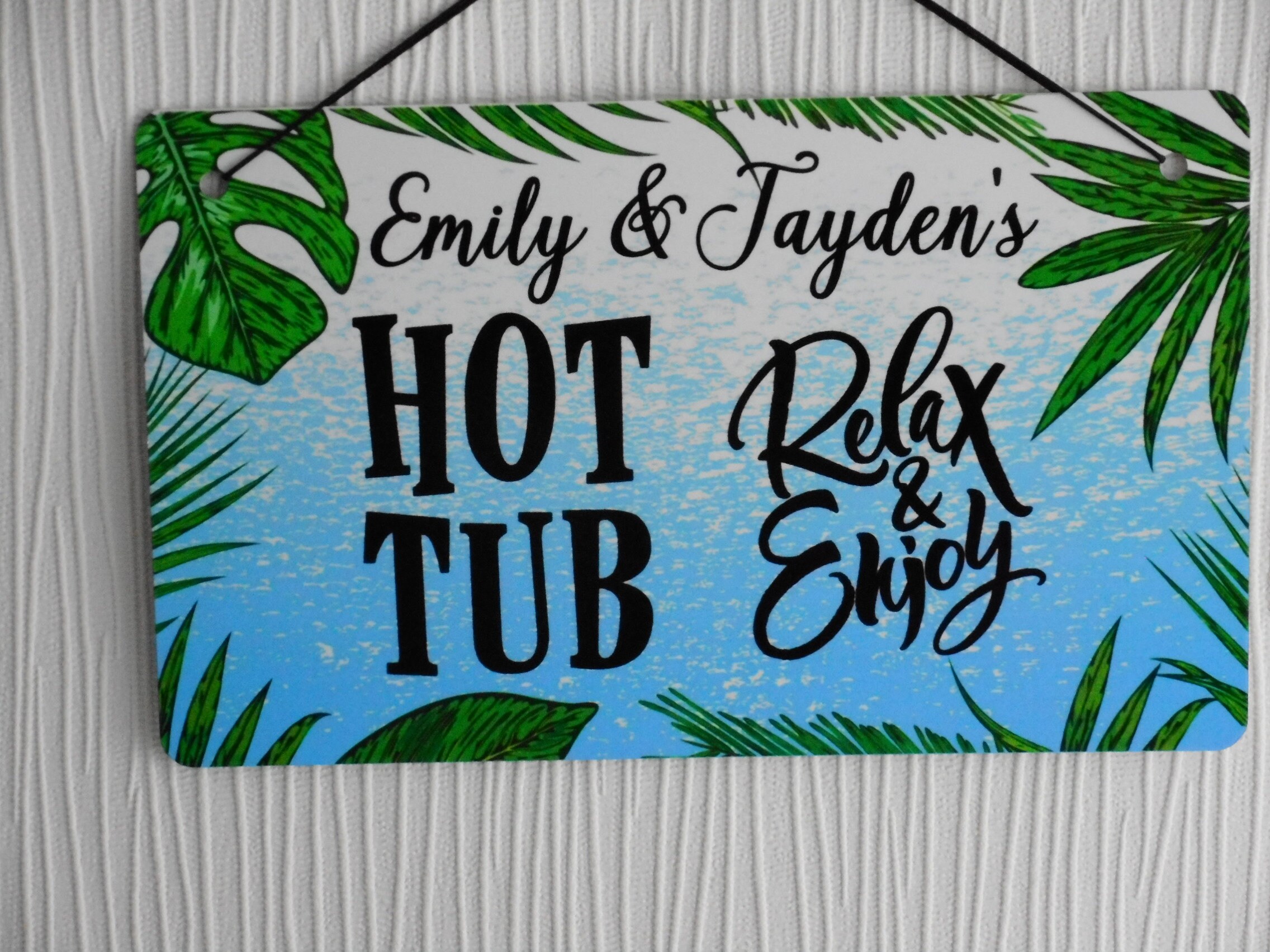 Personalised Hot Tub Sign / Metal Plaque With Names / Etsy UK