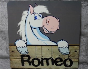 Personalised Stable Door Name Plate, Horse plaque,  Pony Sign, Weatherproof Equestrian Gift Tack Room