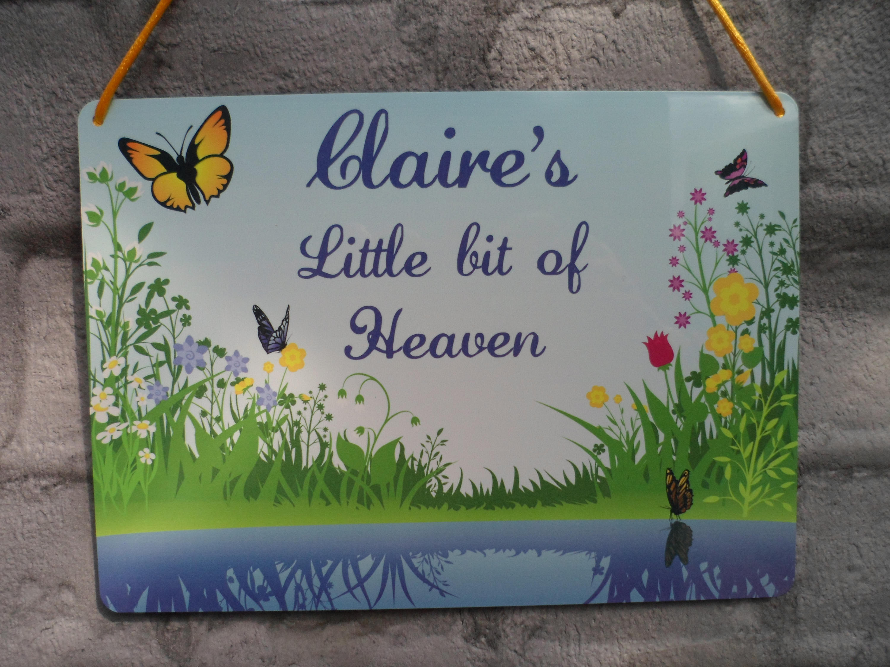 Personalised Garden Plaque. Metal Sign with Name and Any Etsy