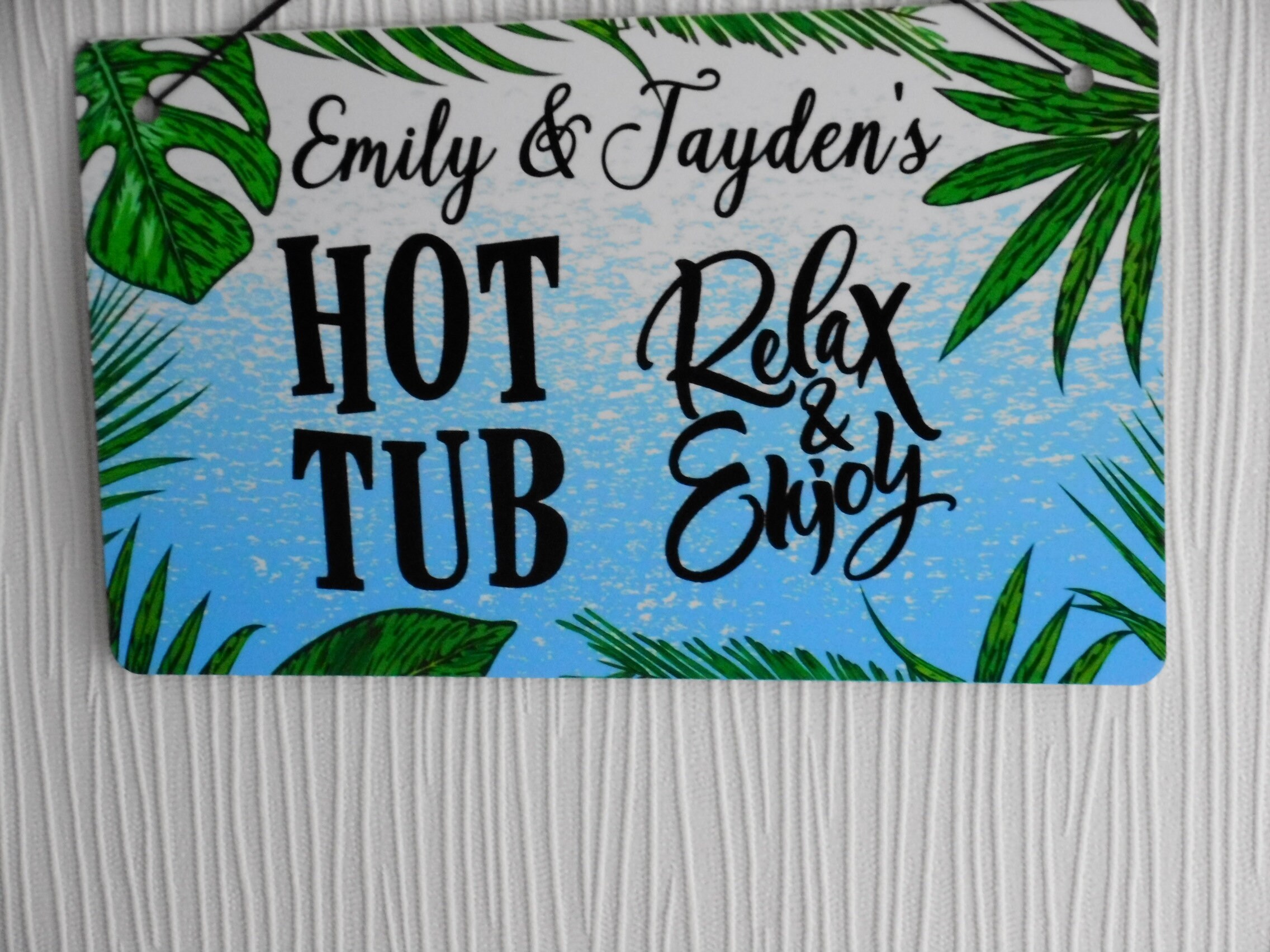 Personalised Hot Tub Sign / Metal Plaque With Names / Etsy UK