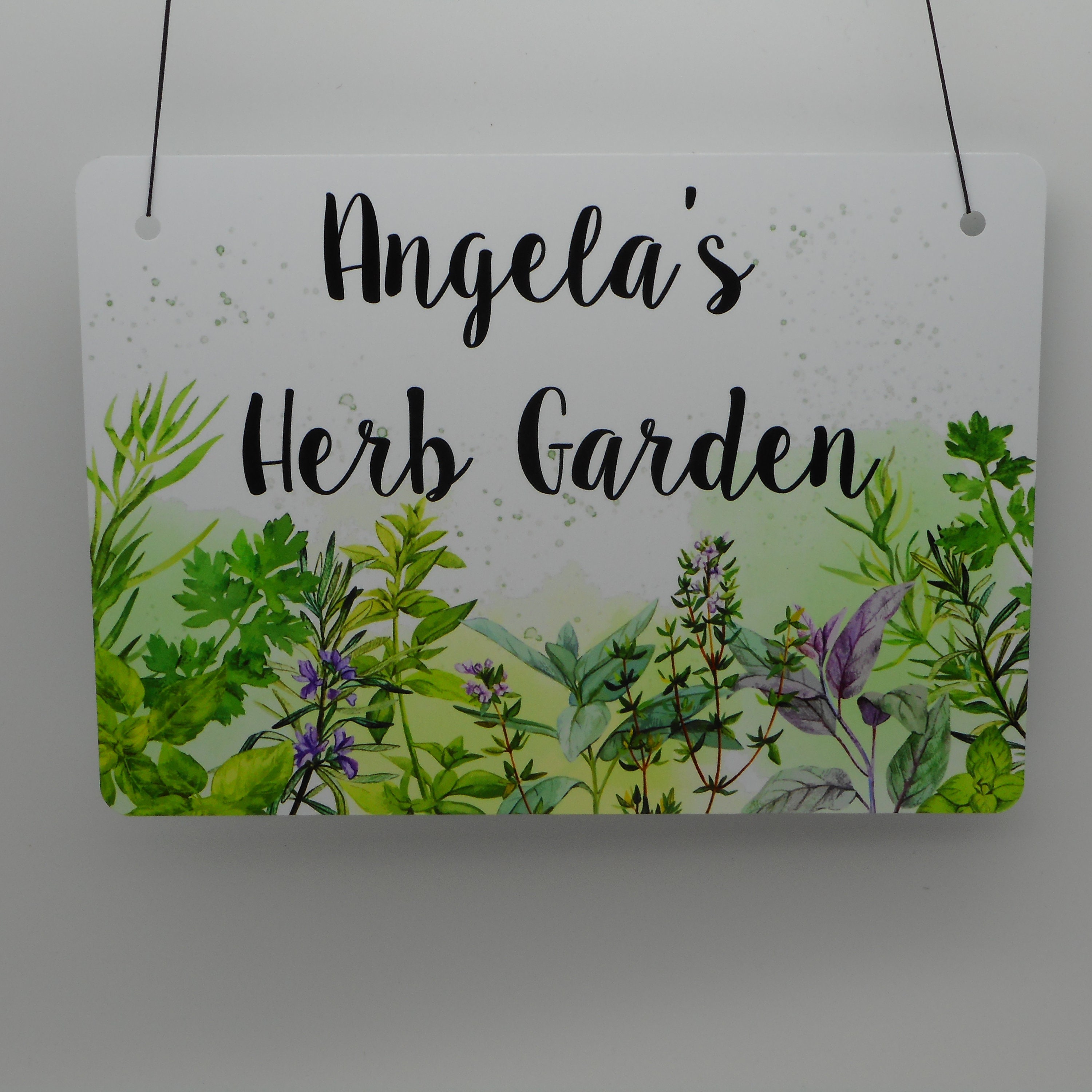 Personalised Herb Garden Plaque Kitchen Garden Sign Etsy UK