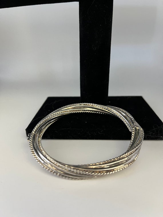 925 Sterling Silver Triple Twist Wrap Bracelet
