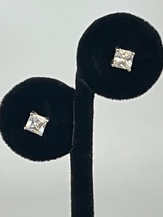 925 Sterling Silver CZ Stud Earrings