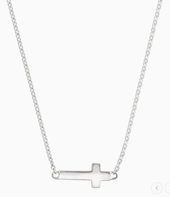 Silpada 'Simplex Cross' Horizontal Cross Necklace… - image 2