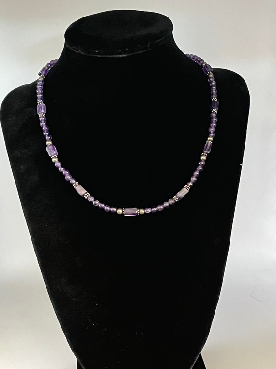 Silpada Sterling Silver Purple Amethyst Beaded Nec