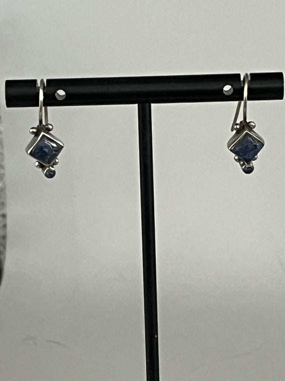 Silpada Sterling Silver Sodalite Triangular Earrin