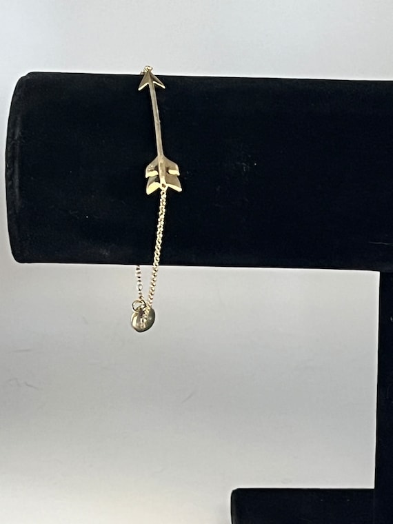 925 Sterling Silver Gold Plated 'Arrow' Chain Brac