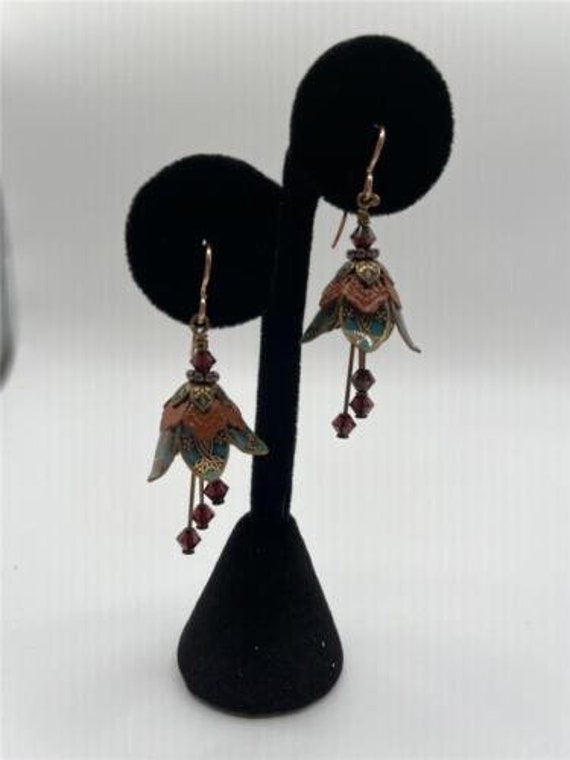 NoMonet Flower Fairy Dangle Multi-colored Earrings - image 1
