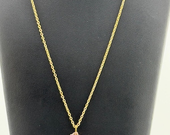 Michael Michaud Peach Blossom Dainty Drop Pendant Necklace