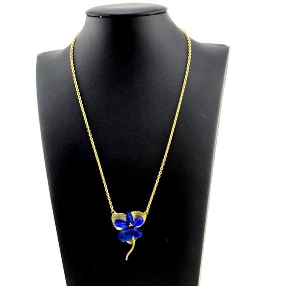 Michael Michaud Wild Violet Single Flower Pendant Necklace