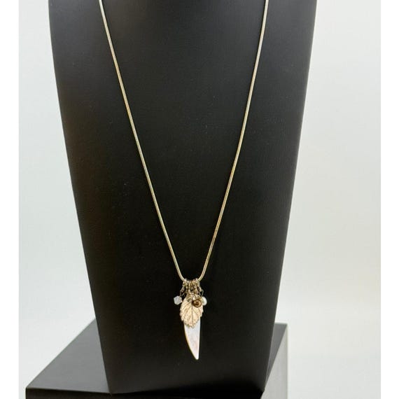Collier Vintage En Nacre - Fermoir Métal Argenté - Bijou De Collection - Occasion