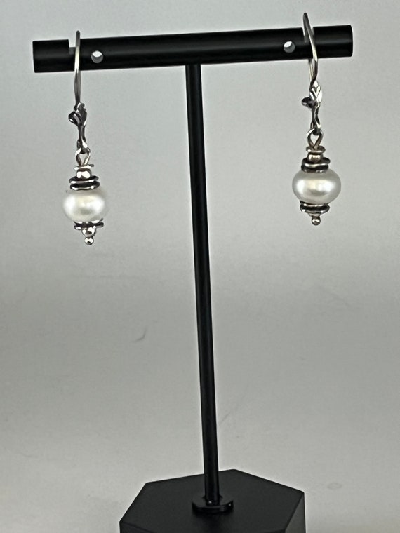 Silpada 925 Sterling Silver Pearl Dangle Earrings