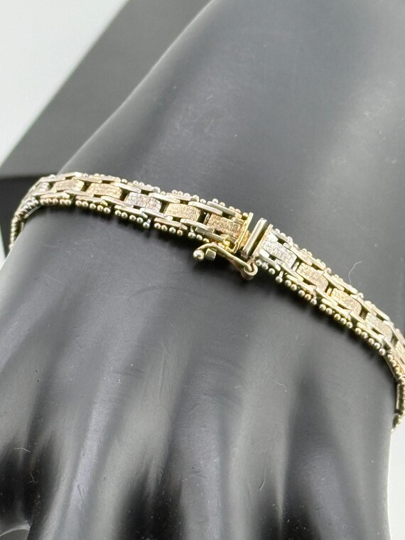 Vintage 925 Sterling Silver Milor Italy Two Tone Bracelet - Etsy Vintage 925 Sterling Silver Milor Italy Two Tone Bracelet - Etsy